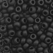 Miyuki seed beads 6/0 - Matte black 6-401f